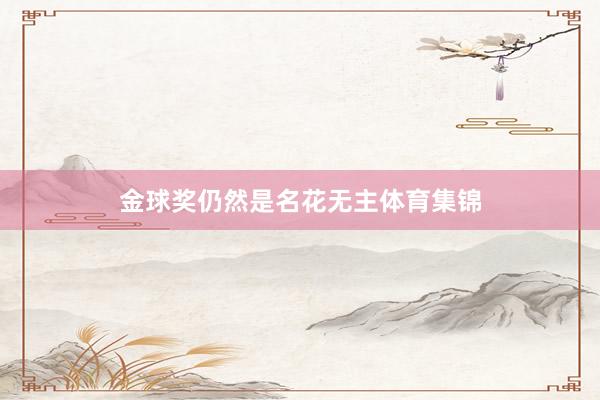 金球奖仍然是名花无主体育集锦