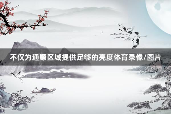 不仅为通顺区域提供足够的亮度体育录像/图片