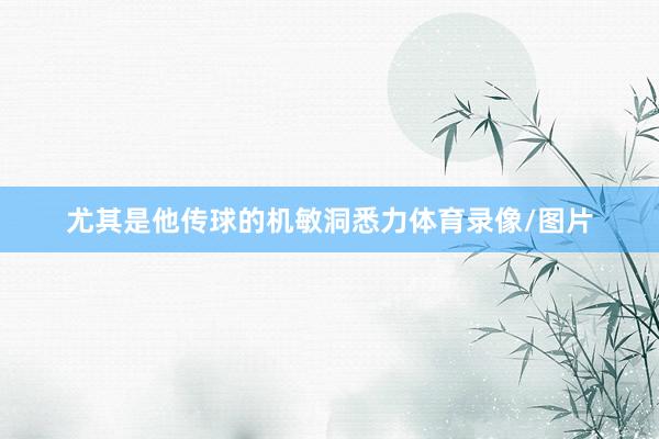 尤其是他传球的机敏洞悉力体育录像/图片