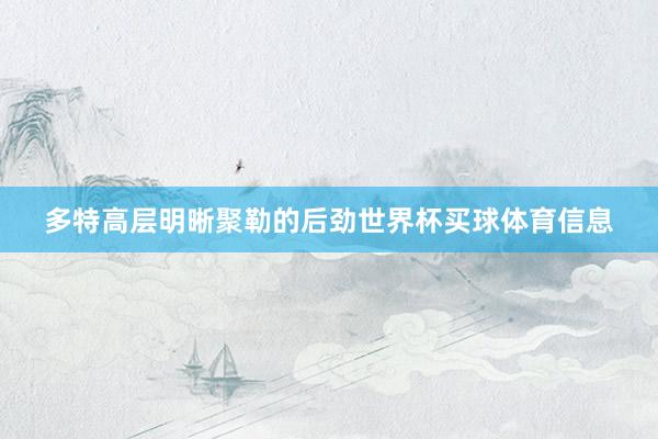 多特高层明晰聚勒的后劲世界杯买球体育信息