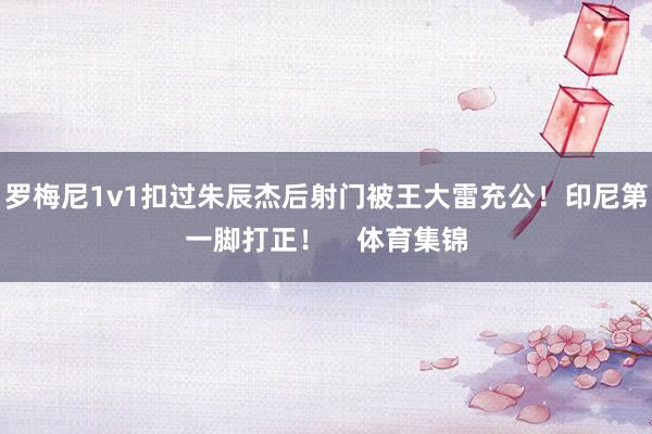 罗梅尼1v1扣过朱辰杰后射门被王大雷充公！印尼第一脚打正！    体育集锦