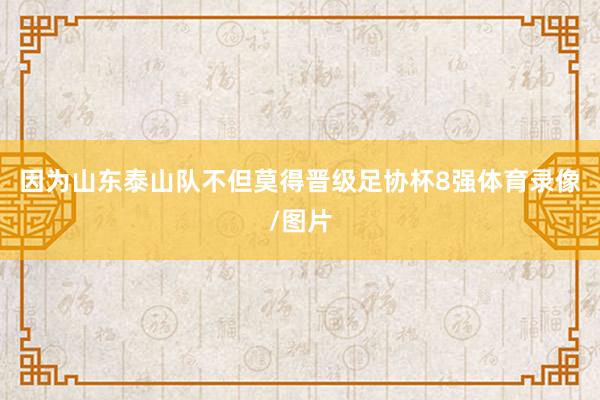 因为山东泰山队不但莫得晋级足协杯8强体育录像/图片