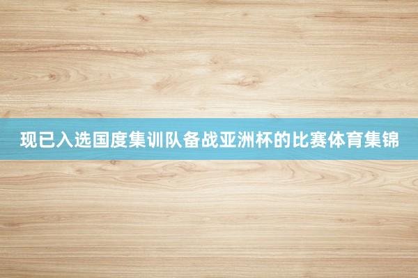 现已入选国度集训队备战亚洲杯的比赛体育集锦