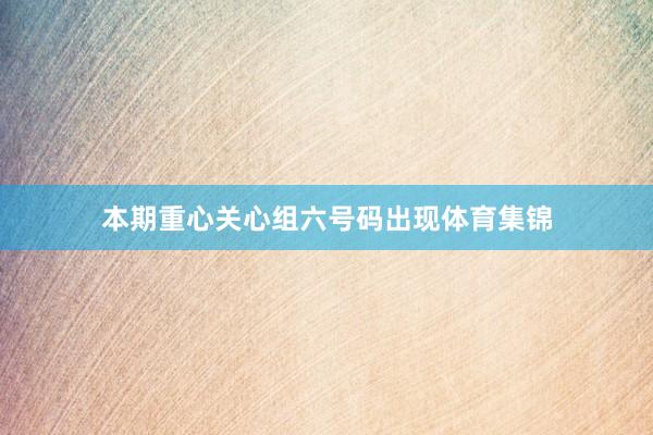 本期重心关心组六号码出现体育集锦