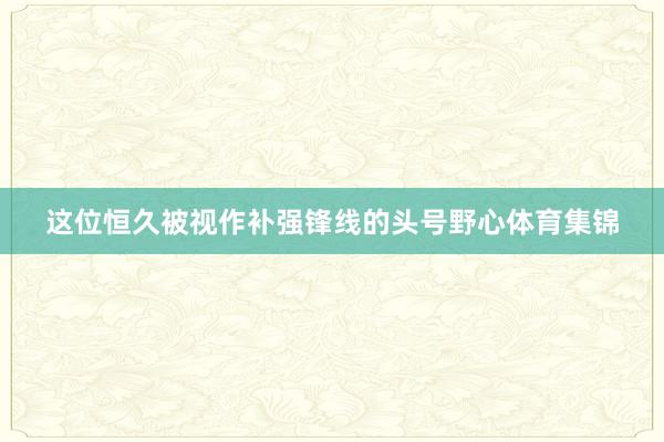 这位恒久被视作补强锋线的头号野心体育集锦