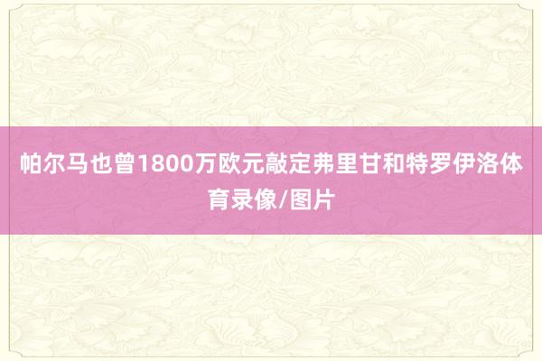 帕尔马也曾1800万欧元敲定弗里甘和特罗伊洛体育录像/图片