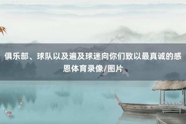 俱乐部、球队以及遍及球迷向你们致以最真诚的感恩体育录像/图片