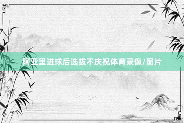 阿亚里进球后选拔不庆祝体育录像/图片